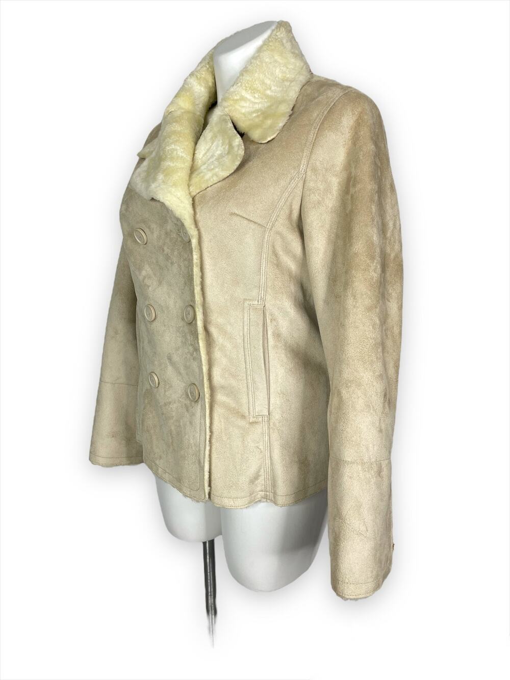 Women's Columbia faux suede jacket womens Large beige